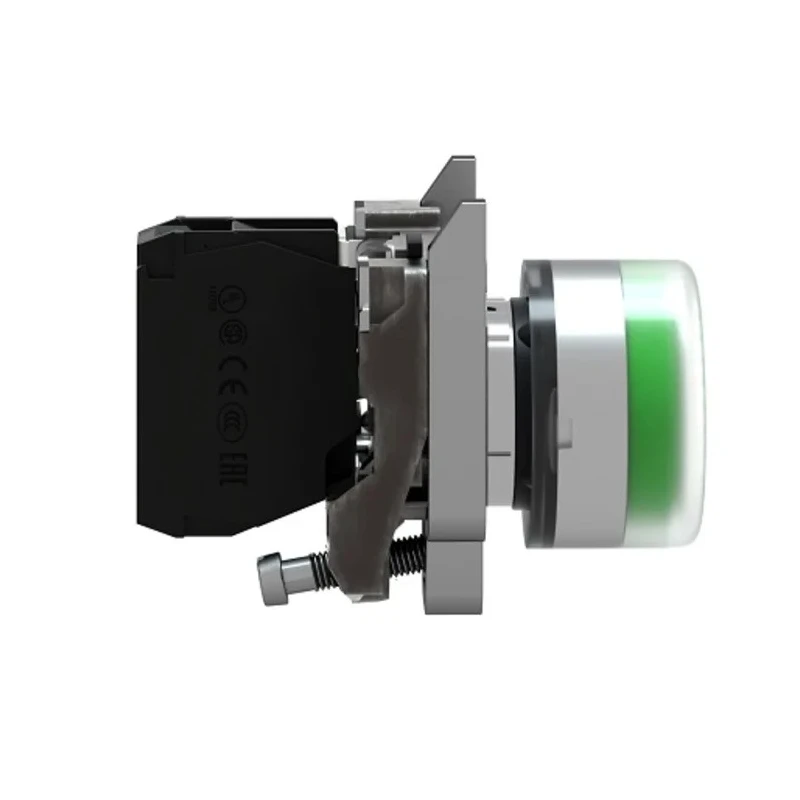 Schneider Electric Harmony XB4 Series Push Button Switch, Spring Return, Panel Mount, Green LED, 22 mm Cutout, SPST XB4BP31