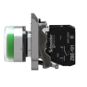 Schneider Electric Harmony XB4 Series Push Button Switch, Spring Return, Panel Mount, Green LED, 22 mm Cutout, SPST XB4BP31