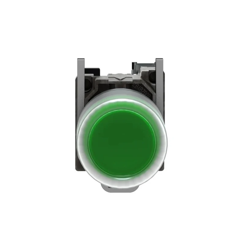 Schneider Electric Harmony XB4 Series Push Button Switch, Spring Return, Panel Mount, Green LED, 22 mm Cutout, SPST XB4BP31