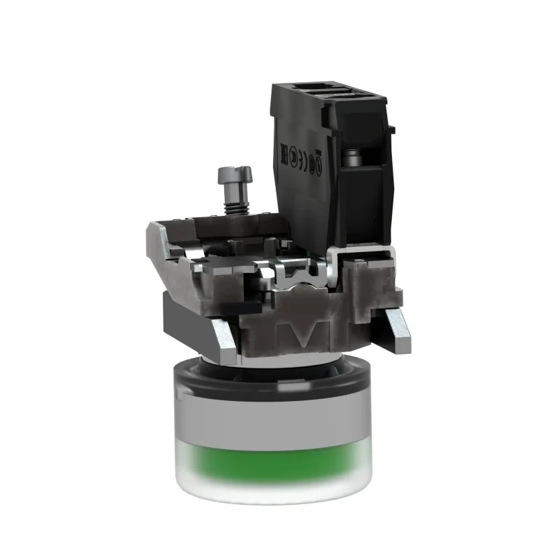 Schneider Electric Harmony XB4 Series Push Button Switch, Spring Return, Panel Mount, Green LED, 22 mm Cutout, SPST XB4BP31