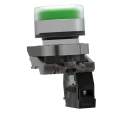 Schneider Electric Harmony XB4 Series Push Button Switch, Spring Return, Panel Mount, Green LED, 22 mm Cutout, SPST XB4BP31