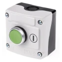 BACO Spring Return Push Button Control Station, Plastic Enclosure, Green, IP66 LBX10110