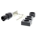 EAO IP65, IP40 Key Switch, 5A 2-Way, Polyamide Housing, Gold Plated Silver 61-9210.0,61-9220.0,61-9230.0,61-2201.0/D