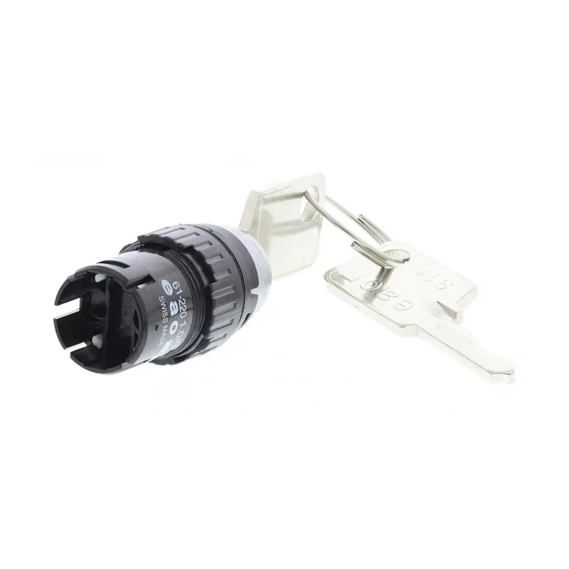 EAO IP65, IP40 Key Switch, 5A 2-Way, Polyamide Housing, Gold Plated Silver 61-9210.0,61-9220.0,61-9230.0,61-2201.0/D