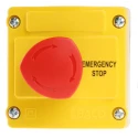 BACO Emergency Stop Push Button Surface Mount 22mm Cutout 1 NC Contact IP66 LBX1