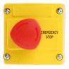 BACO Emergency Stop Push Button Surface Mount 22mm Cutout 1 NC Contact IP66 LBX1