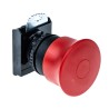 BACO Red Pull Release Push Button Head, 22 mm Cutout Diameter, Round Shape, Plastic Material, IP66 Rated