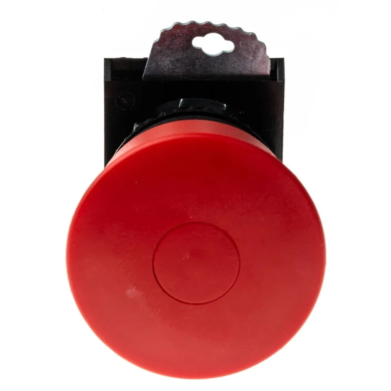 BACO Red Pull Release Push Button Head, 22 mm Cutout Diameter, Round Shape, Plastic Material, IP66 Rated 