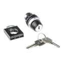 BACO 2-Position Key Switch Head, Latching Operation, 22 mm Cutout L21LA00