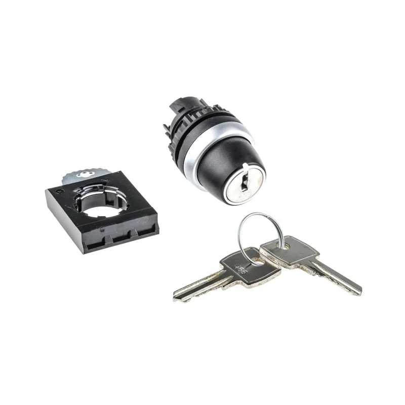 BACO 2-Position Key Switch Head, Latching Operation, 22 mm Cutout L21LA00