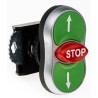 BACO Green, Red Spring Return Push Button Head 22 mm Cutout IP66 L61BA22