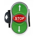 BACO Green, Red Spring Return Push Button Head 22 mm Cutout IP66 L61BA22