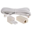 RS PRO Female BT to Male Telephone Extension Cable, White Sheath, 5 m 331-7698