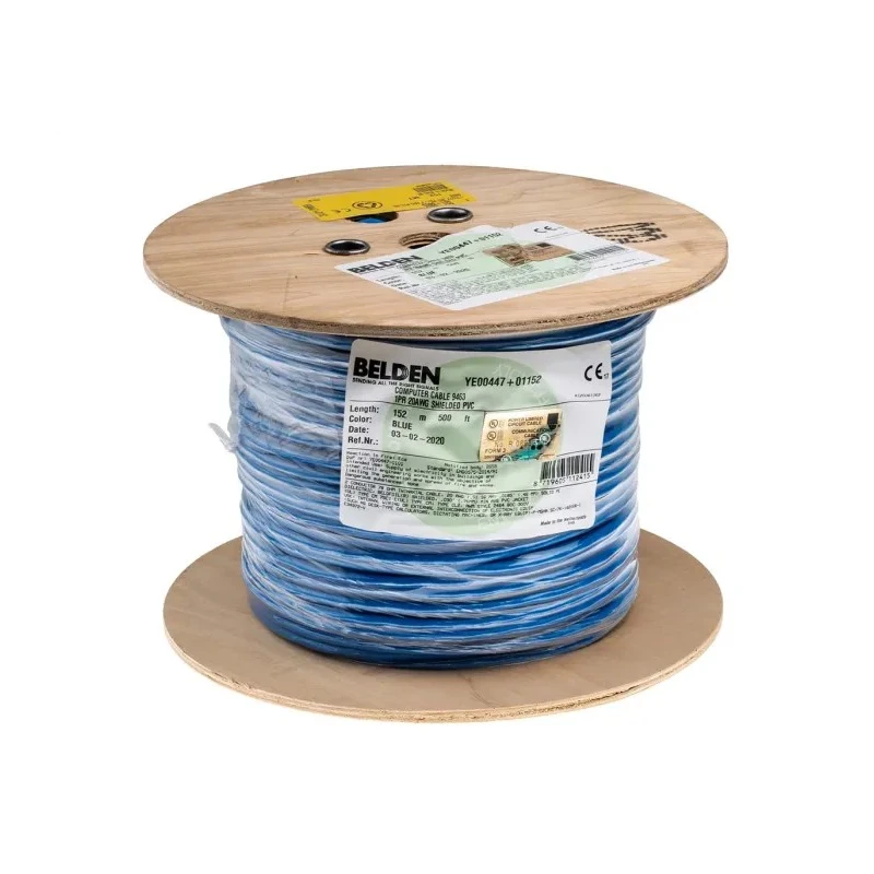 Belden Unscreened Blue Twin Axial Cable 6.17 mm OD 152 m 78 Ω Impedance YE00447