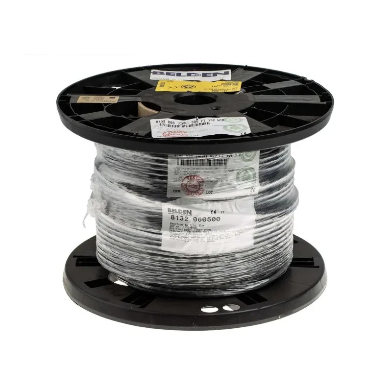 Belden 8132 Series Data Cable 2 Pairs 4 Cores 0.07 mm² Tinned Copper Stranded Conductors Silver Polyvinyl 8132 060500
