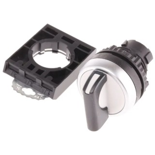 BACO Series 2 Position Selector Switch Head, 22 mm Cutout, Black Handle, IP67 L21KA03