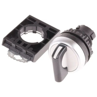 BACO Series 2 Position Selector Switch Head, 22 mm Cutout, Black Handle, IP67 L21KA03