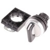 BACO Series 2 Position Selector Switch Head, 22 mm Cutout, Black Handle, IP67 L21KA03