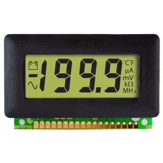 Lascar 8556 Series Digital Voltmeter DC LCD Display 3.5-Digits ±1 % 32 mm Cutout Width 62 mm DPM 700S-0