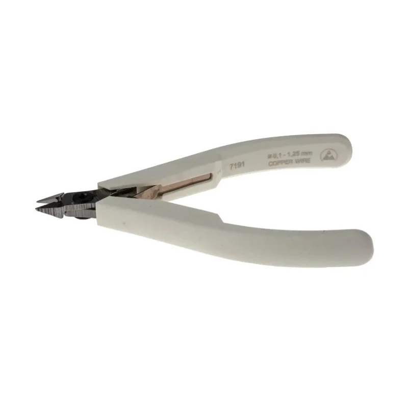 Lindstrom Flush ESD Safe Cable Cutter, Taper Head Micro, Jaw Width 10mm, Overall Length 109mm, Model 7191
