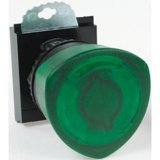 BACO Green Stay Put Push Button Head, 22 mm Cutout, IP66 L22EM20
