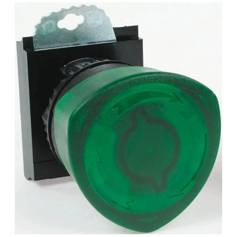 BACO Green Stay Put Push Button Head, 22 mm Cutout, IP66 L22EM20