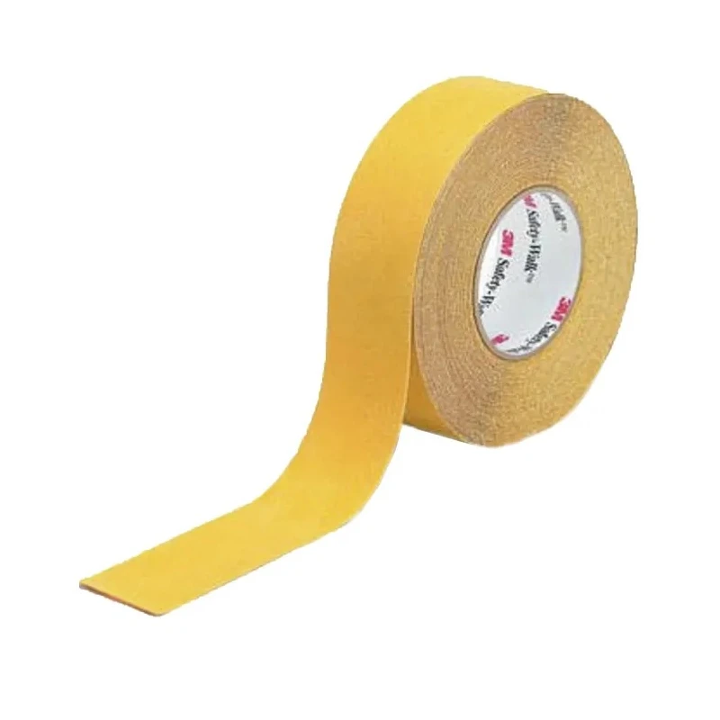3M Safety-Walk 600 Series Yellow Polypropylene Hazard Tape 50.8 mm Width 18 m Length 0.76 mm Thickness SWFJ050