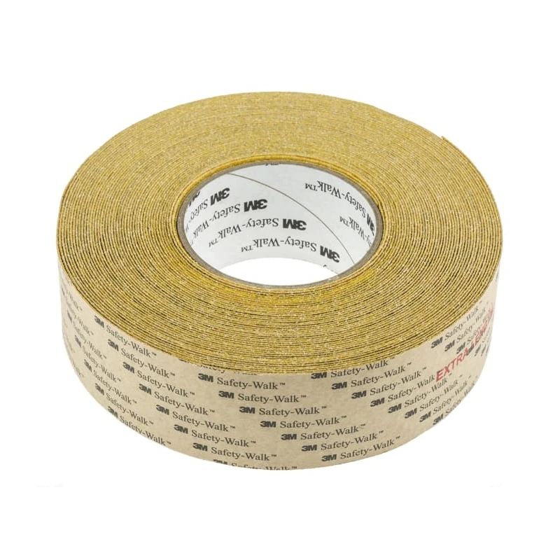 3M Safety-Walk 600 Series Yellow Polypropylene Hazard Tape 50.8 mm Width 18 m Length 0.76 mm Thickness SWFJ050