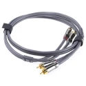 RS PRO Male Phono to Male Phono Auxiliary Cable, Grey, 1 m 332-6399