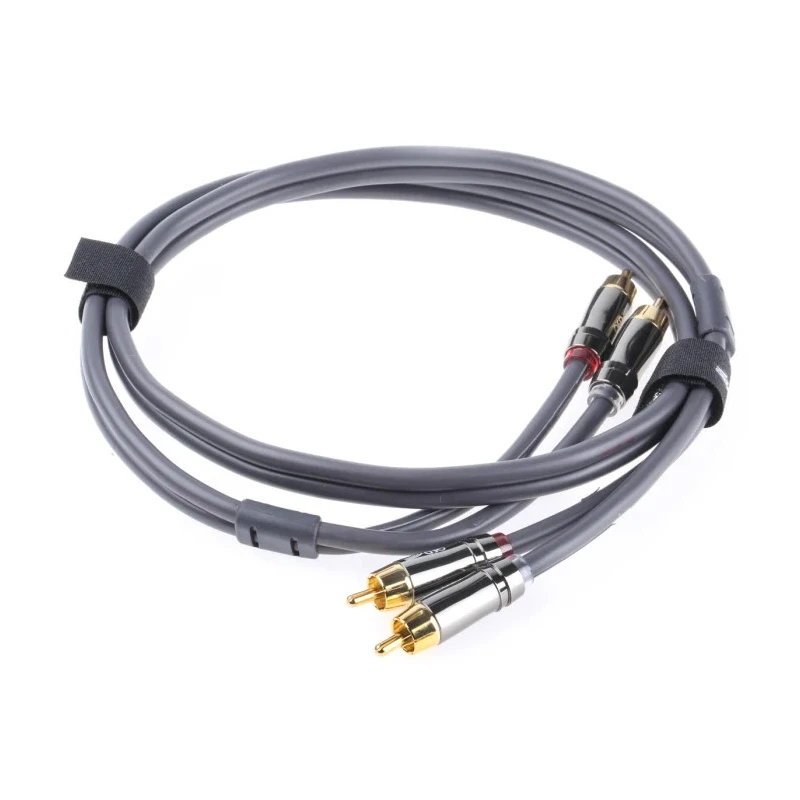 RS PRO Male Phono to Male Phono Auxiliary Cable, Grey, 1 m 332-6399