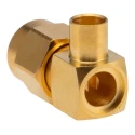Radiall SMA Series Coaxial Connector Cable Male SMA 50 Ω Right Angle Body Solder R125154000W