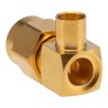 Radiall SMA Series Coaxial Connector Cable Male SMA 50 Ω Right Angle Body Solder R125154000W