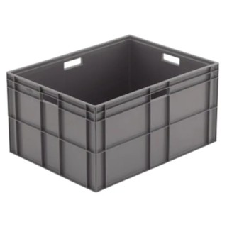 Schoeller Allibert 81L Grey Polyethylene Stacking Container 412 mm x 600 mm x 800 mm R21162.50