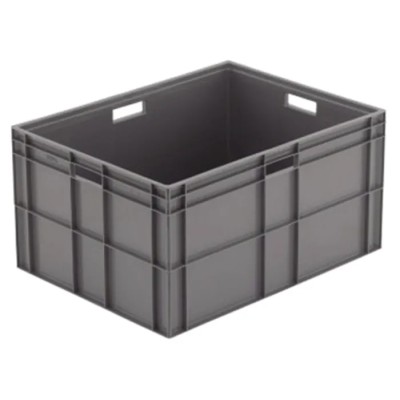 Schoeller Allibert 81L Grey Polyethylene Stacking Container 412 mm x 600 mm x 800 mm R21162.50