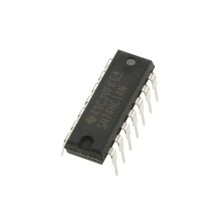 Texas Instruments Schmitt Trigger Input Inverter 6 Elements, 14-Pin PDIP Package SN74HC14N