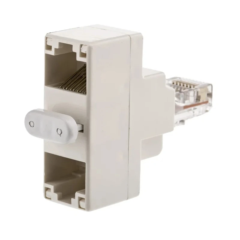 Decelect RJ45 Ethernet 3 Port Shielded Splitter, Cat5e, Straight Wiring DPM8812