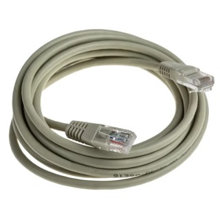 Decelect Unscreened Cat5e Ethernet Cable 3 m Grey PVC Terminated RJ45 