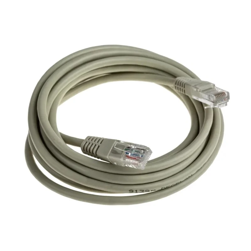 Decelect Unscreened Cat5e Ethernet Cable 3 m Grey PVC Terminated RJ45 