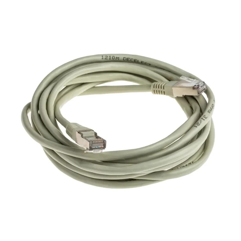 Decelect Cat5 Shielded Ethernet Cable, Grey PVC Jacket, 3 m Length CR503B3