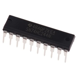 Texas Instruments 8-Channel Buffer & Line Driver, 3 State, Non-Inverting, 20-Pin PDIP SN74HC244N