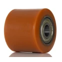 LAG Orange Polyurethane Trolley Wheel 700 kg Load Capacity, 80mm Diameter, 70mm Width, Steel Hub, Ball Bearing, Model 1533 CC