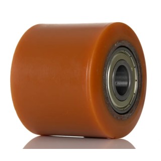 LAG Orange Polyurethane Trolley Wheel 700 kg Load Capacity, 80mm Diameter, 70mm Width, Steel Hub, Ball Bearing, Model 1533 CC