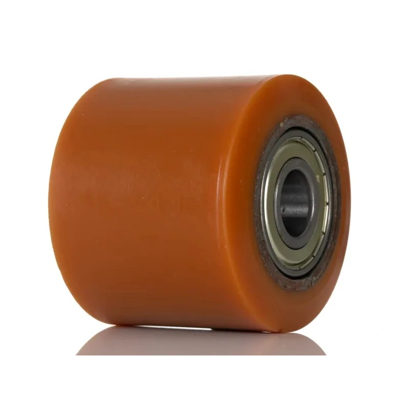 LAG Orange Polyurethane Trolley Wheel 700 kg Load Capacity, 80mm Diameter, 70mm Width, Steel Hub, Ball Bearing, Model 1533 CC