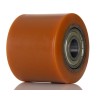 LAG Orange Polyurethane Trolley Wheel 700 kg Load Capacity, 80mm Diameter, 70mm Width, Steel Hub, Ball Bearing, Model 1533 CC