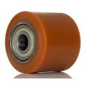 LAG Orange Polyurethane Trolley Wheel 700 kg Load Capacity, 80mm Diameter, 70mm Width, Steel Hub, Ball Bearing, Model 1533 CC