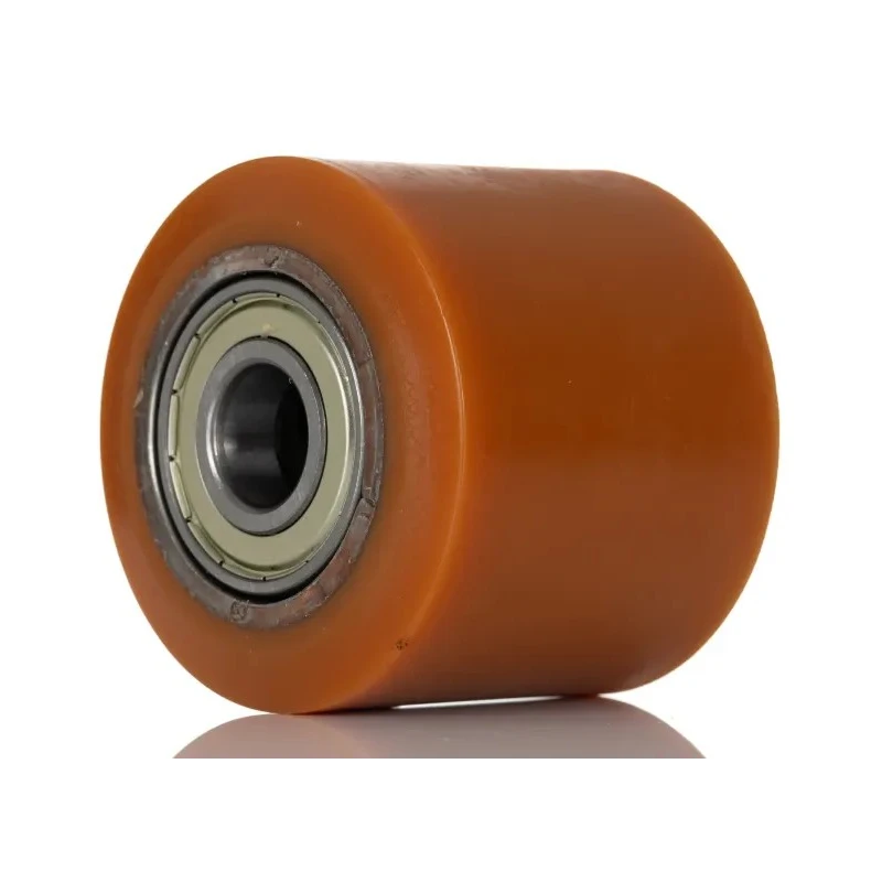 LAG Orange Polyurethane Trolley Wheel 700 kg Load Capacity, 80mm Diameter, 70mm Width, Steel Hub, Ball Bearing, Model 1533 CC