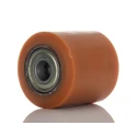 LAG Orange Polyurethane Trolley Wheel 80mm Diameter 80mm Width 20mm Bore 800kg Load Capacity Steel Hub Ball Bearing 1534 CC