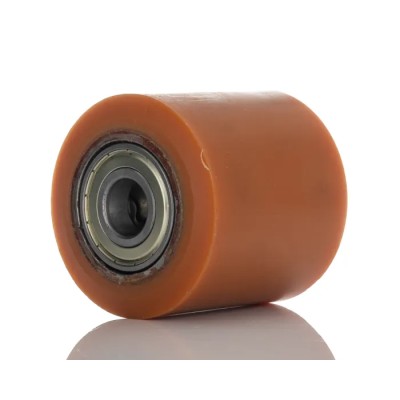 LAG Orange Polyurethane Trolley Wheel 80mm Diameter 80mm Width 20mm Bore 800kg Load Capacity Steel Hub Ball Bearing 1534 CC