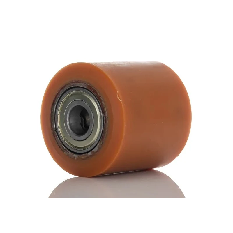 LAG Orange Polyurethane Trolley Wheel 80mm Diameter 80mm Width 20mm Bore 800kg Load Capacity Steel Hub Ball Bearing 1534 CC