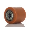 LAG Orange Polyurethane Trolley Wheel 80mm Diameter 80mm Width 20mm Bore 800kg Load Capacity Steel Hub Ball Bearing 1534 CC